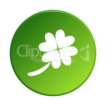 grüner runder Button: Kleeblatt