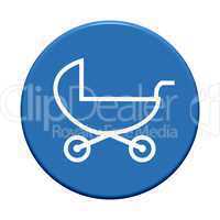 Button rund: Kinderwagen