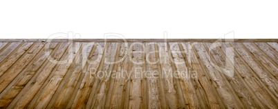 Holzfußboden mit freier Wandfläche