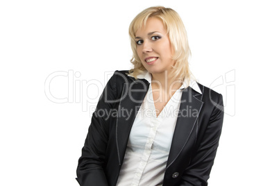 Izolated portrait of business lady