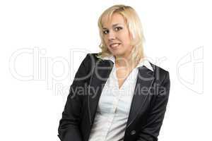 Izolated portrait of business lady