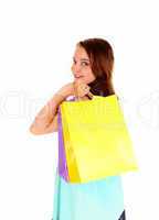 Girl with shopping bag's.