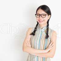 Asian Chinese female smiling