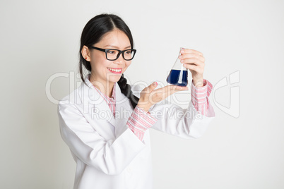 Asian female biochemistry student