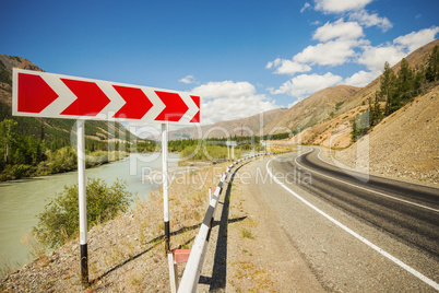 A winding mountain road