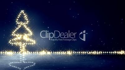 christmas tree glowing lights loop background