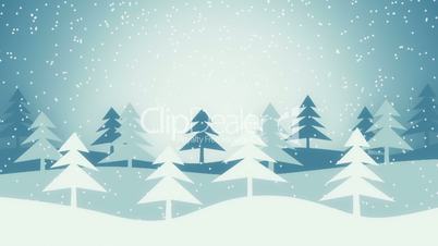 christmas winter scene loopable animation