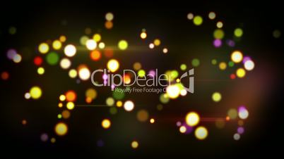 colorful glowing circle bokeh lights loopable background