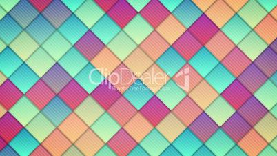 geometric pattern of colorful squares loop
