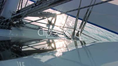 Yacht Rigging and Sun Glare