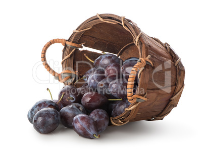 Plums in a basket