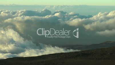 time lapse clouds view from haleakala crater,maui hawaii
