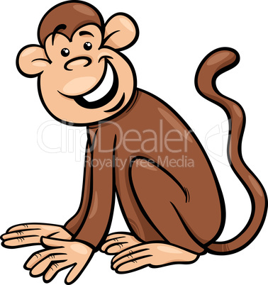 funny monkey cartoon illustration