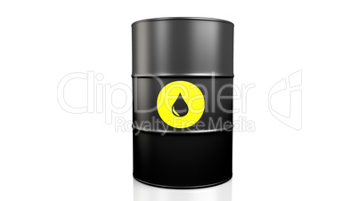 Black oil barrel.