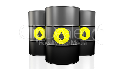 Black oil barrel.