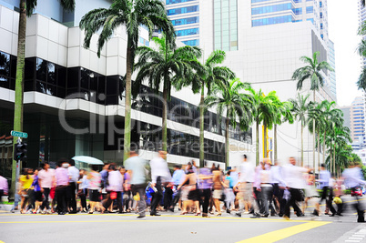 Rush hour in Singapore