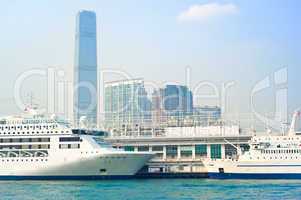 Cruise liner in Hong Kong