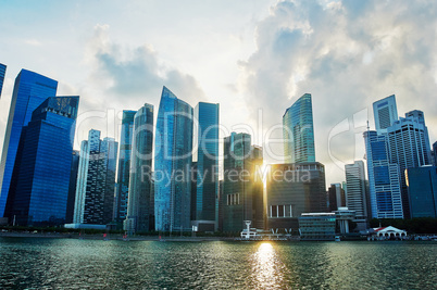 Singapore at sunset