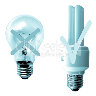 Traditional vs Fluorescent Light bulb