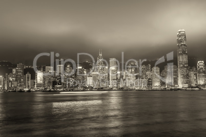 HONG KONG - MAY 5, 2014: Wonderful city skyline at night. More t