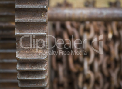 Rusty Gears and Chain Background