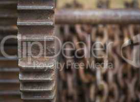 Rusty Gears and Chain Background