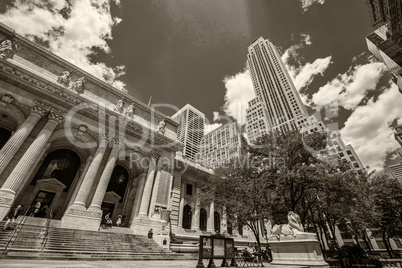 NEW YORK - JUN 15: The New York Public Library on June 15, 2013