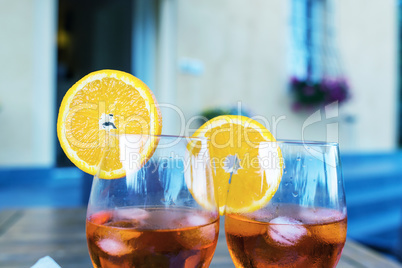 Fresh cocktails on the table