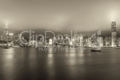 Hong Kong skyline as seen from Kowloon at night