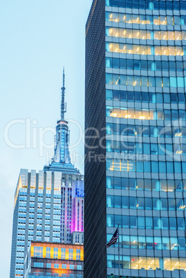 NEW YORK CITY, NY - JUN 8: Empire State Building closeup on June