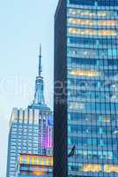 NEW YORK CITY, NY - JUN 8: Empire State Building closeup on June