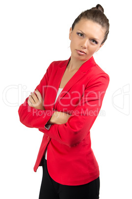 Portrait of businesswoman with arms crossed