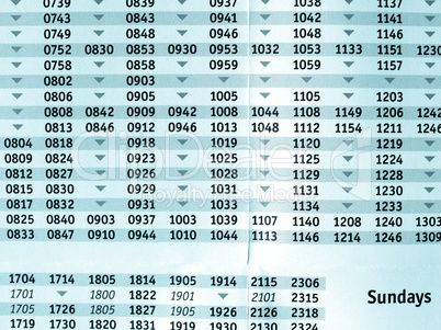 Timetable Timetable