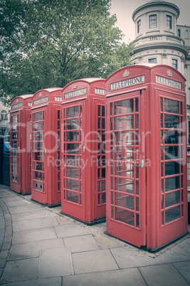 Retro look London telephone box Retro look London telephone box