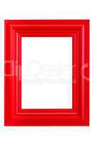 Roter Holzbilderrahmen - Red wooden picture frame