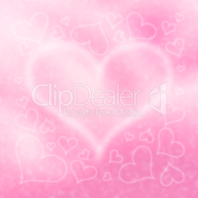 Blurred Valentine's Day Hearts Background 3