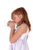 Praying young girl.