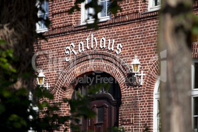 entrance to the town hall büsum