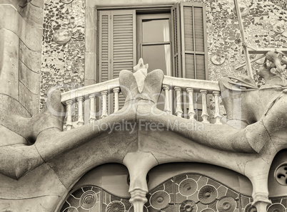 BARCELONA, SPAIN - MAY 24: Casa Batllo Facade. The famous buildi