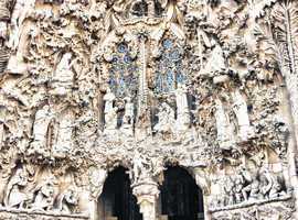 BARCELONA, SPAIN - MAY 24: La Sagrada Familia, the impressive ca