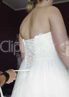 Laced wedding dress