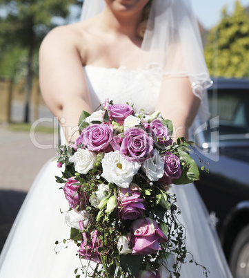 Bridal bouquet with roses