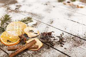 wooden table for Christmas