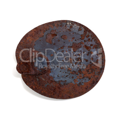 Old rusty cap of tin can