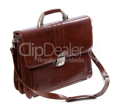 Leather brown briefcase