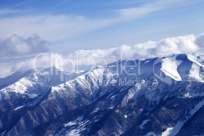 Mountainside in snow