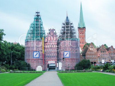 LUBECK, GERMANY - JUNE 30, 2007: City view on a beautiful summer