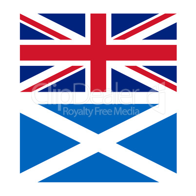 Flag of UK and Scotland