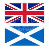 Flag of UK and Scotland