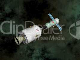 Apollo-Soyuz test project - 3D render